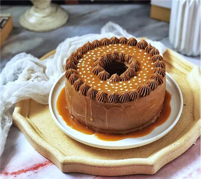 焦糖淋面巧克力蛋糕培训制作配方